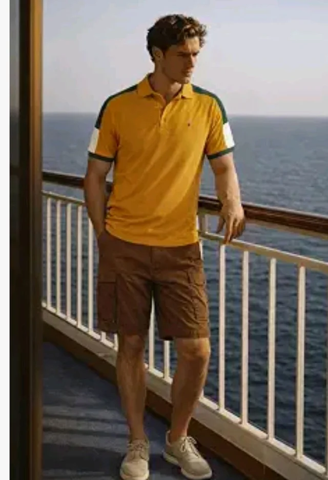Louis Philippe Men's Slim Fit Premium High-End Pique in Superior Cotton Cut & Sew Design Color Block Shoulder Half Sleeve Polo Tshirt
100+ bought in past month - 4XL
