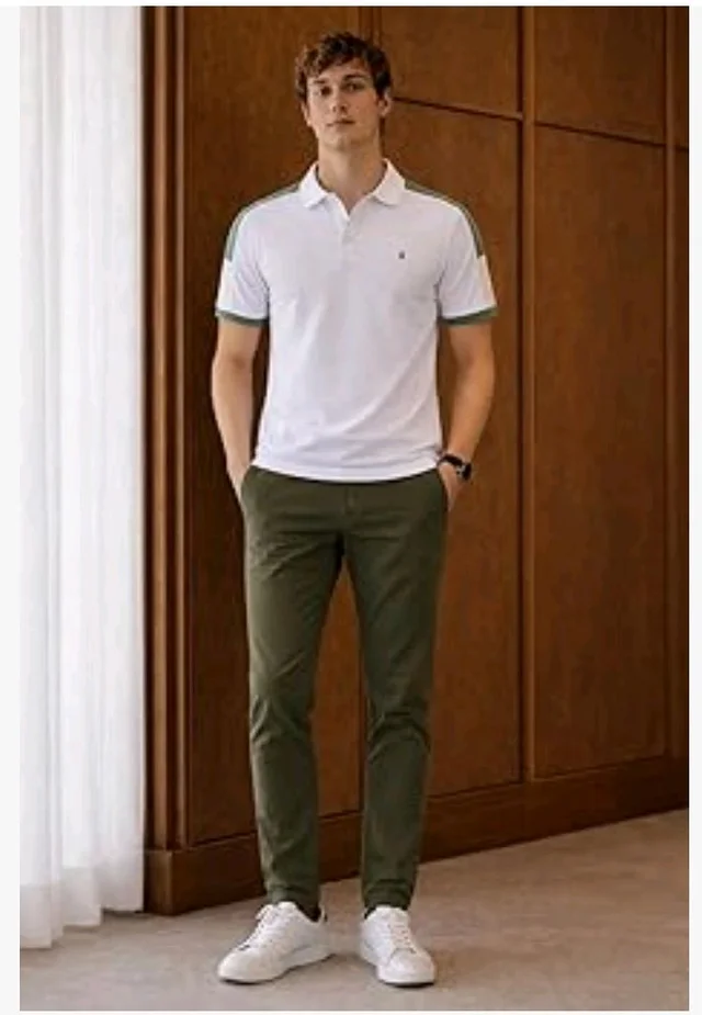 Louis Philippe Men's Slim Fit Premium High-End Pique in Superior Cotton Cut & Sew Design Color Block Shoulder Half Sleeve Polo Tshirt
700+ bought in past month - 2XL