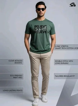 ADRO Tshirt for Men | Printed T Shirt for Men | 100% Cotton Regular Fit T-Shirt |Printed T Shirt
- 2XL