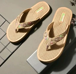DOCTOR HEALTH SUPER SOFT Women Flip Flops Slippers | Embroidered Comfortable Toe-Ring Sandals for Women | Lightweight Soft Cushioned Everyday Wear Casual Chappals - 7