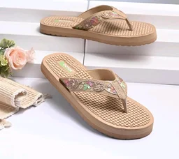DOCTOR HEALTH SUPER SOFT Women Flip Flops Slippers | Embroidered Comfortable Toe-Ring Sandals for Women | Lightweight Soft Cushioned Everyday Wear Casual Chappals - 7