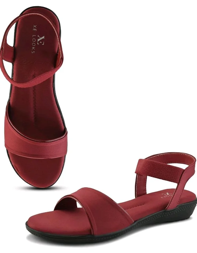 XE Looks Brown Flat Sandals for Women | Broad Front Strap with Secure Back Support | Minimalist Casual Design | Lightweight & Comfortable For Girls
- 7