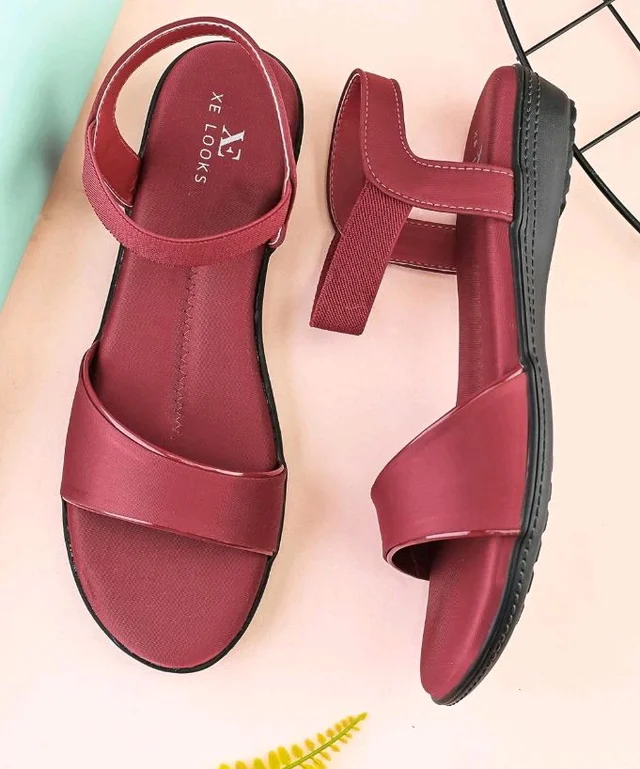 XE Looks Brown Flat Sandals for Women | Broad Front Strap with Secure Back Support | Minimalist Casual Design | Lightweight & Comfortable For Girls
- 7