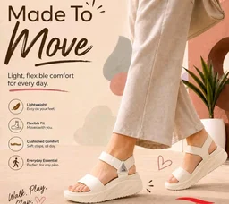 ASIAN Indigo-32 Women’s Casual Platform Sandals with Adjustable Strap | Lightweight EVA Sandals with Comfortable Cushioning Footbed for Travel - 10