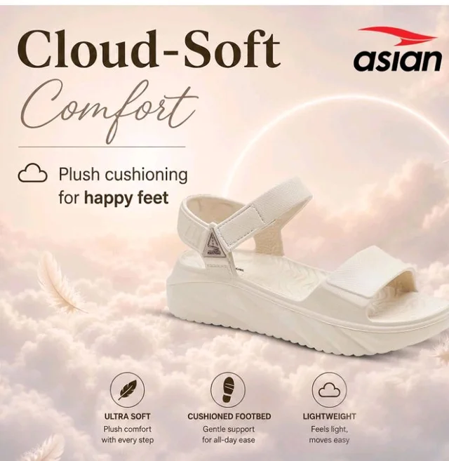 ASIAN Indigo-32 Women’s Casual Platform Sandals with Adjustable Strap | Lightweight EVA Sandals with Comfortable Cushioning Footbed for Travel - 10