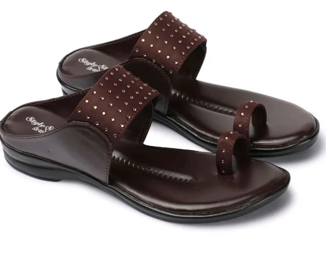 Women Synthetic Flat Sandals | Casual & Formal Sandals | Slippers Comfortable & Durable | For Daily & Occasion Wear - 10