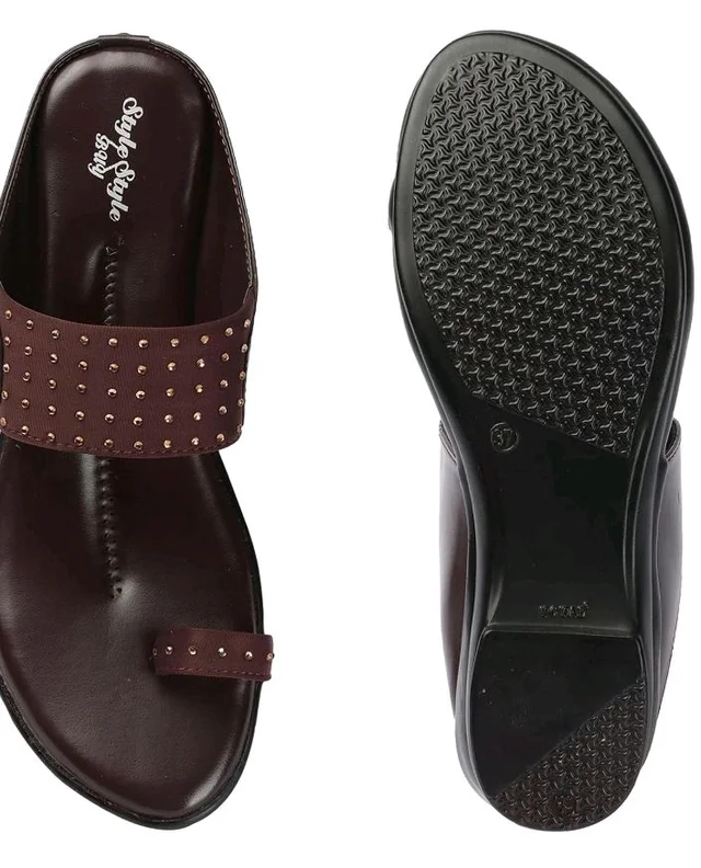 Women Synthetic Flat Sandals | Casual & Formal Sandals | Slippers Comfortable & Durable | For Daily & Occasion Wear - 10