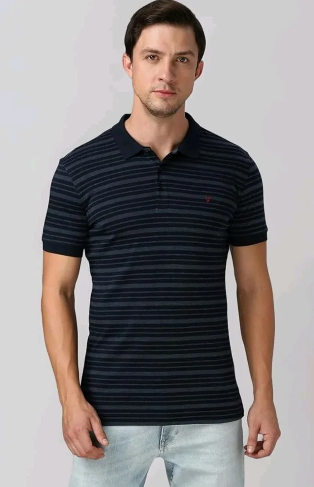Van Heusen Men’s Striped Regular Fit T-Shirt | Comfortable Polo Neck | Soft Breathable Casual Wear | Summer Favorite | Horizontal Smart Stripes| Style 60063
- 2XL