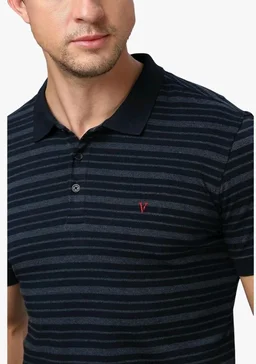 Van Heusen Men’s Striped Regular Fit T-Shirt | Comfortable Polo Neck | Soft Breathable Casual Wear | Summer Favorite | Horizontal Smart Stripes| Style 60063
- 2XL