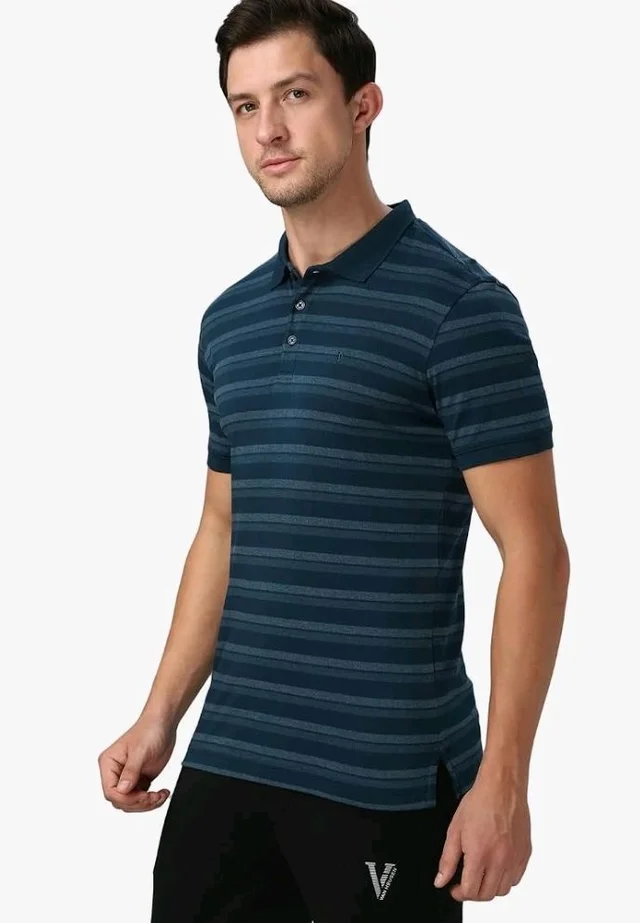 Van Heusen Men’s Striped Regular Fit T-Shirt | Comfortable Polo Neck | Soft Breathable Casual Wear | Summer Favorite | Horizontal Smart Stripes| Style 60063
- 2XL