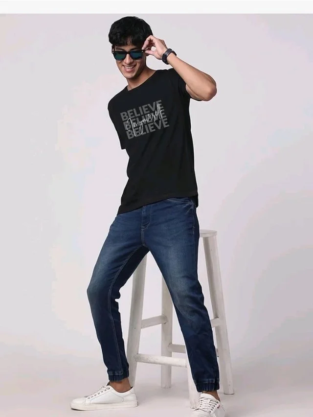 ADRO Tshirt for Men | Printed T Shirt for Men | 100% Cotton Regular Fit T-Shirt |Printed T Shirt
- L