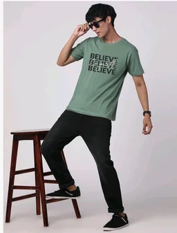 ADRO Tshirt for Men | Printed T Shirt for Men | 100% Cotton Regular Fit T-Shirt |Printed T Shirt
- S