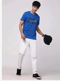 ADRO Tshirt for Men | Printed T Shirt for Men | 100% Cotton Regular Fit T-Shirt |Printed T Shirt
- L