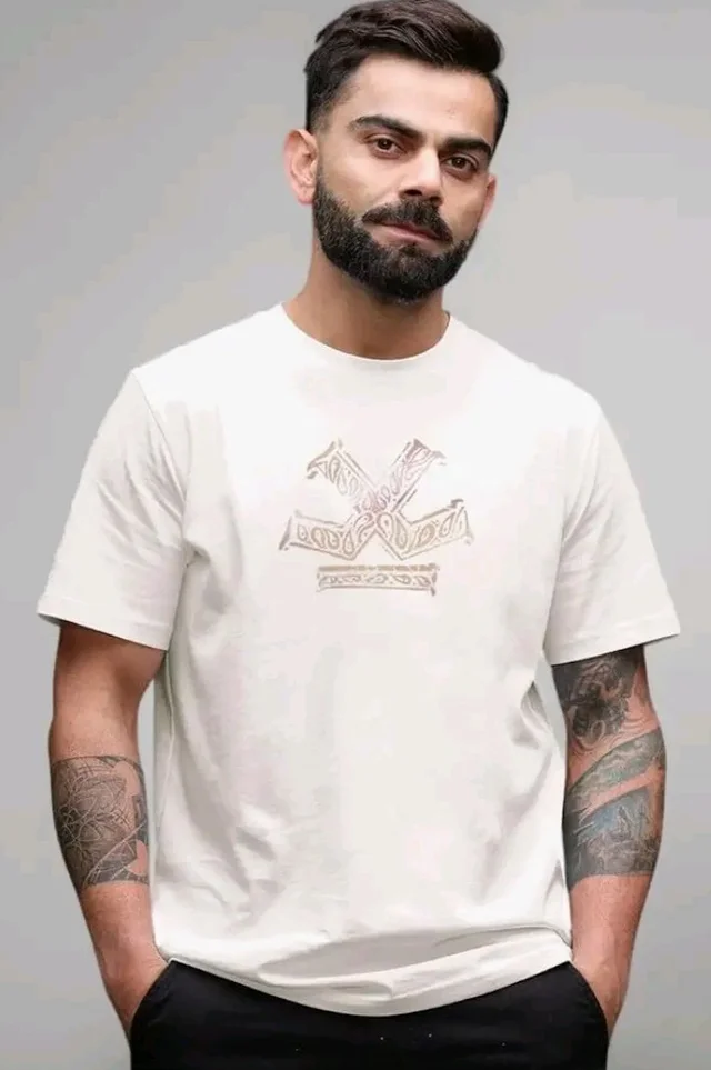 WROGN Men's 180 GSM Pure Cotton T-Shirt | Graphic Print Slim Fit - L