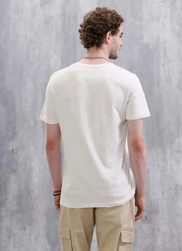 WROGN Men's 180 GSM Pure Cotton T-Shirt | Graphic Print Slim Fit - L