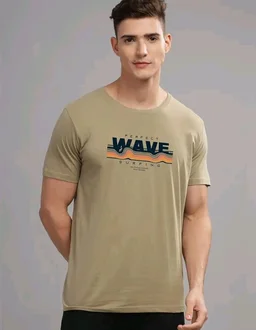 ADRO Mens Printed T Shirt | The Super Soft Tshirt in India| Pure Cotton Lycra Breathable Fabric| 4 Way Stretch Smart tech Fabric| Round Neck T-Shirt (Also in Plus Size) RN25-ST-WAVE-BE
- S