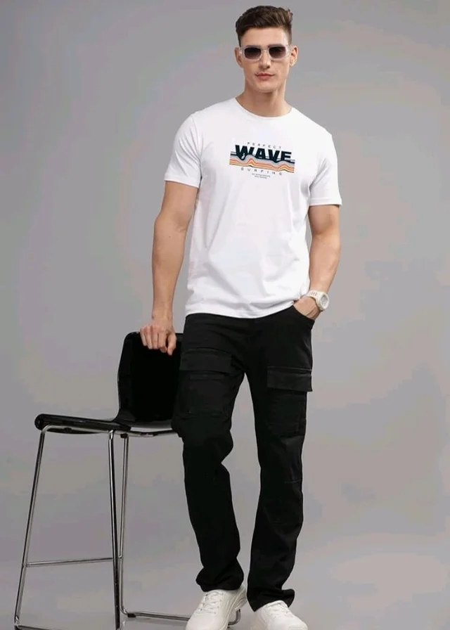 ADRO Mens Printed T Shirt | The Super Soft Tshirt in India| Pure Cotton Lycra Breathable Fabric| 4 Way Stretch Smart tech Fabric| Round Neck T-Shirt (Also in Plus Size) RN25-ST-WAVE-BE
- 3XL