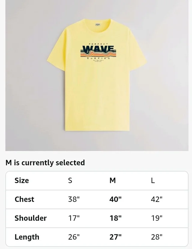 ADRO Mens Printed T Shirt | The Super Soft Tshirt in India| Pure Cotton Lycra Breathable Fabric| 4 Way Stretch Smart tech Fabric| Round Neck T-Shirt (Also in Plus Size) RN25-ST-WAVE-BE
- 2XL