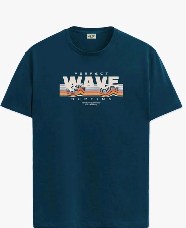 ADRO Mens Printed T Shirt | The Super Soft Tshirt in India| Pure Cotton Lycra Breathable Fabric| 4 Way Stretch Smart tech Fabric| Round Neck T-Shirt (Also in Plus Size) RN25-ST-WAVE-BE
- 2XL