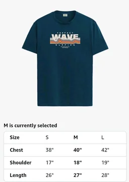 ADRO Mens Printed T Shirt | The Super Soft Tshirt in India| Pure Cotton Lycra Breathable Fabric| 4 Way Stretch Smart tech Fabric| Round Neck T-Shirt (Also in Plus Size) RN25-ST-WAVE-BE
- 2XL