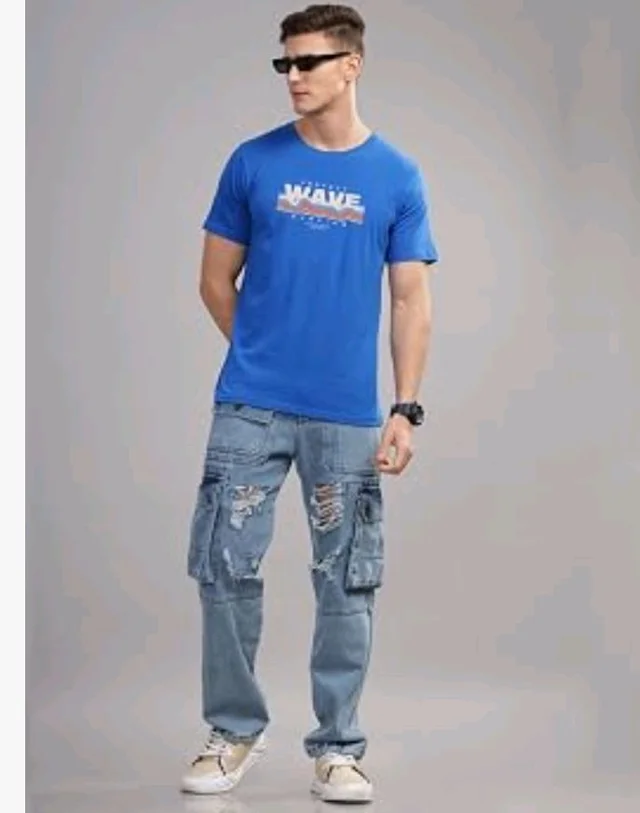 ADRO Mens Printed T Shirt | The Super Soft Tshirt in India| Pure Cotton Lycra Breathable Fabric| 4 Way Stretch Smart tech Fabric| Round Neck T-Shirt (Also in Plus Size) RN25-ST-WAVE-BE
- 2XL