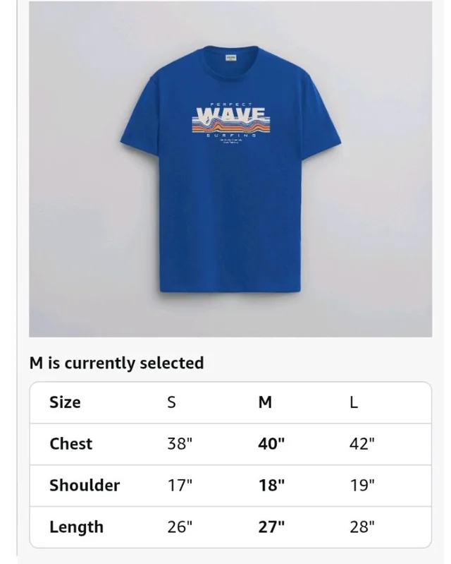 ADRO Mens Printed T Shirt | The Super Soft Tshirt in India| Pure Cotton Lycra Breathable Fabric| 4 Way Stretch Smart tech Fabric| Round Neck T-Shirt (Also in Plus Size) RN25-ST-WAVE-BE
- 2XL