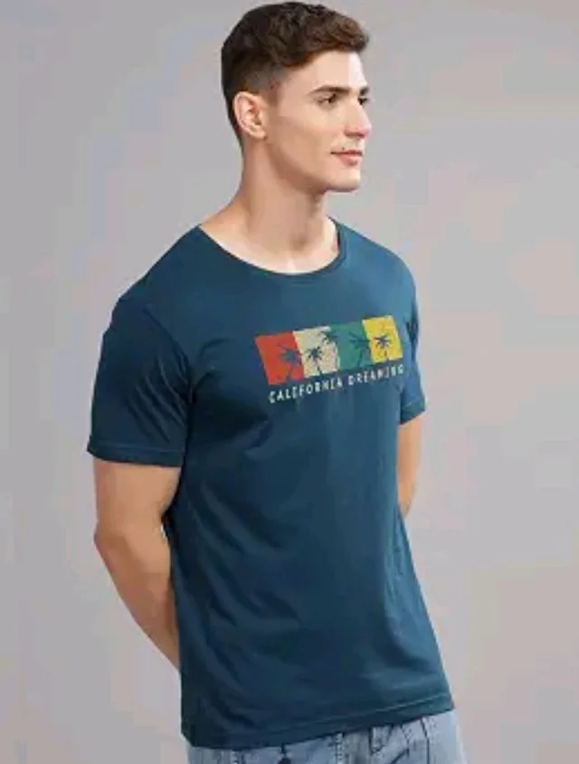 ADRO Mens Printed T Shirt | The Super Soft Tshirt in India| Pure Cotton Lycra Breathable Fabric| 4 Way Stretch Smart tech Fabric| Round Neck T-Shirt (Also in Plus Size)
- M