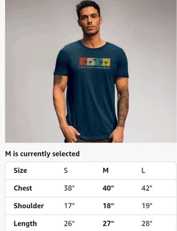 ADRO Mens Printed T Shirt | The Super Soft Tshirt in India| Pure Cotton Lycra Breathable Fabric| 4 Way Stretch Smart tech Fabric| Round Neck T-Shirt (Also in Plus Size)
- M