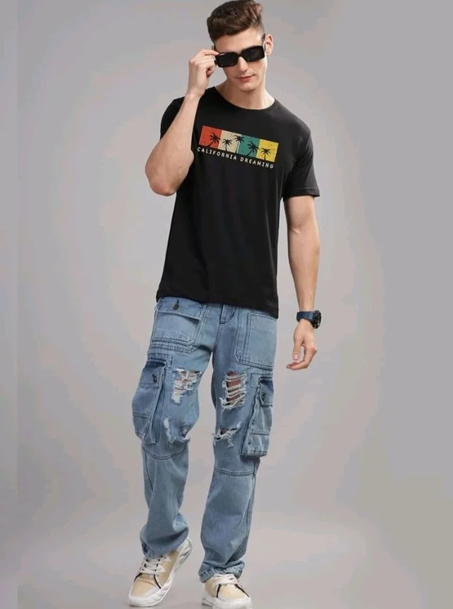 ADRO Mens Printed T Shirt | The Super Soft Tshirt in India| Pure Cotton Lycra Breathable Fabric| 4 Way Stretch Smart tech Fabric| Round Neck T-Shirt (Also in Plus Size)
- 4XL