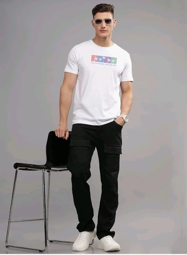 ADRO Mens Printed T Shirt | The Super Soft Tshirt in India| Pure Cotton Lycra Breathable Fabric| 4 Way Stretch Smart tech Fabric| Round Neck T-Shirt (Also in Plus Size)
- 3XL
