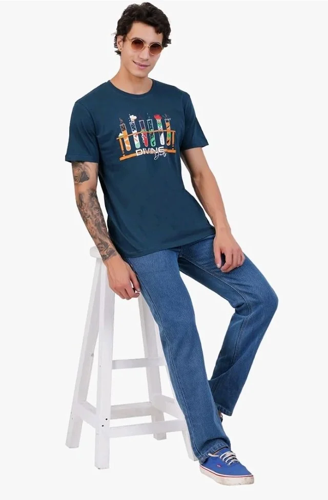 Men's Super Combed Cotton Round Neck Half Sleeve T-Shirt | Soft Breathable Cotton Fabric | Stylish Comfortable Wearfor Men | Quality Regular Fit
- 3XL