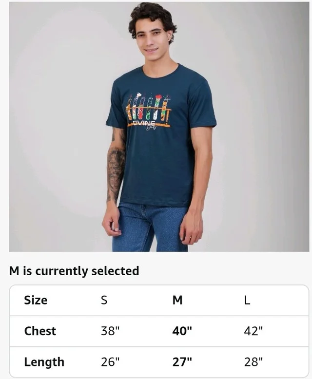 Men's Super Combed Cotton Round Neck Half Sleeve T-Shirt | Soft Breathable Cotton Fabric | Stylish Comfortable Wearfor Men | Quality Regular Fit
- 3XL