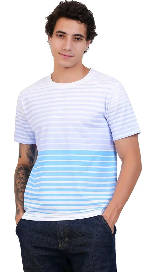 Men's Super Combed Cotton Round Neck Half Sleeve T-Shirt | Soft Breathable Cotton Fabric | Stylish Comfortable Wearfor Men | Quality Regular Fit
- M