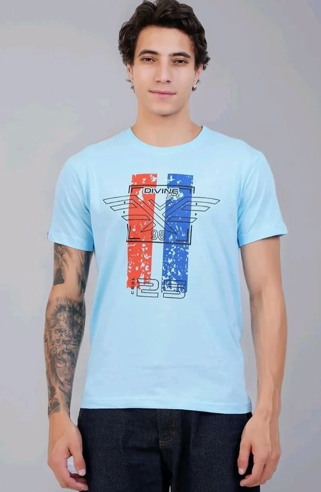 Men's Super Combed Cotton Round Neck Half Sleeve T-Shirt | Soft Breathable Cotton Fabric | Stylish Comfortable Wearfor Men | Quality Regular Fit
- 2XL