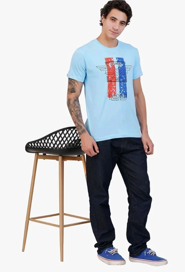 Men's Super Combed Cotton Round Neck Half Sleeve T-Shirt | Soft Breathable Cotton Fabric | Stylish Comfortable Wearfor Men | Quality Regular Fit
- 2XL
