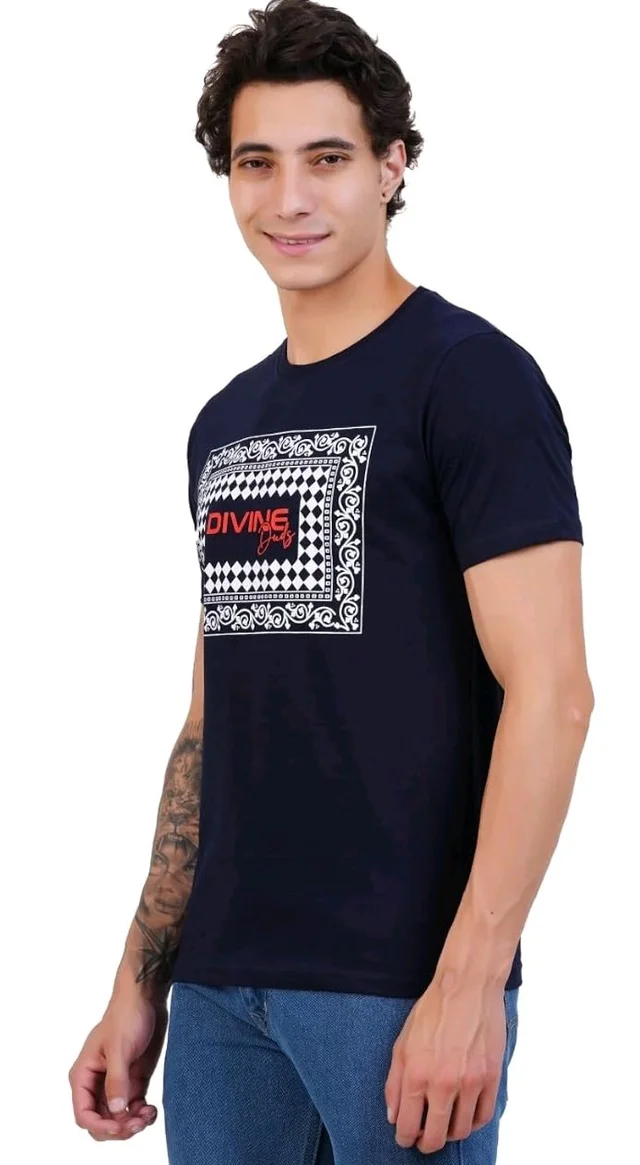 Men's Super Combed Cotton Round Neck Half Sleeve T-Shirt | Soft Breathable Cotton Fabric | Stylish Comfortable Wearfor Men | Quality Regular Fit - 3XL