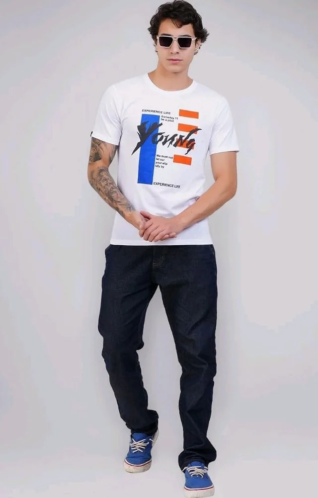 Men's Super Combed Cotton Round Neck Half Sleeve T-Shirt | Soft Breathable Cotton Fabric | Stylish Comfortable Wearfor Men | Quality Regular Fit
- 2XL