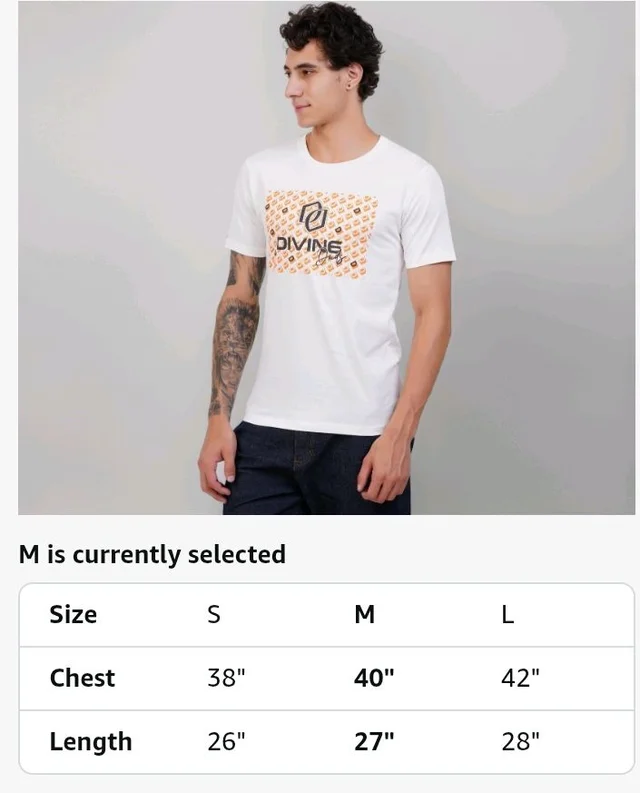 Men's Super Combed Cotton Round Neck Half Sleeve T-Shirt | Soft Breathable Cotton Fabric | Stylish Comfortable Wearfor Men | Quality Regular Fit
- XL