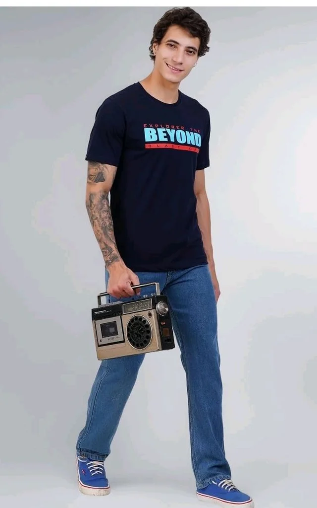 Men's Super Combed Cotton Round Neck Half Sleeve T-Shirt | Soft Breathable Cotton Fabric | Stylish Comfortable Wearfor Men | Quality Regular Fit
- L