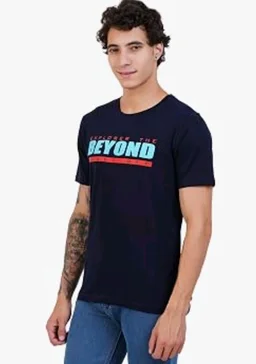 Men's Super Combed Cotton Round Neck Half Sleeve T-Shirt | Soft Breathable Cotton Fabric | Stylish Comfortable Wearfor Men | Quality Regular Fit
- L