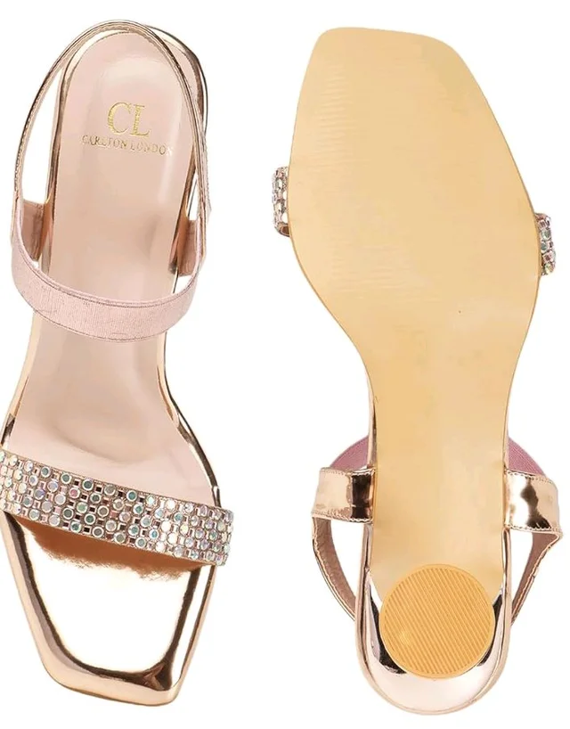 Carlton London Women Stylish Fashion Embellished Sandals for Outdoor, Party, Wedding and Holidays with Stiletto Heels - 11