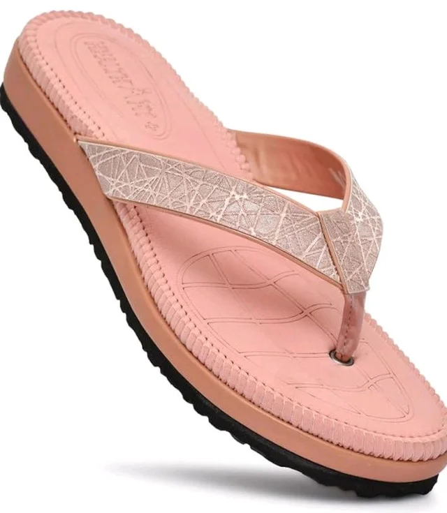 HEALTH FIT Ortho Care Light weight with Super Extra Soft Anti-Skid Doubleu Flip-Flops for women Slippers/Fancy Doctor Chappal & Footwear 336 - 10