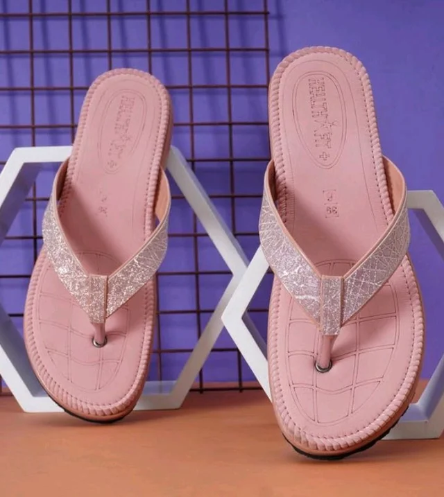 HEALTH FIT Ortho Care Light weight with Super Extra Soft Anti-Skid Doubleu Flip-Flops for women Slippers/Fancy Doctor Chappal & Footwear 336 - 10