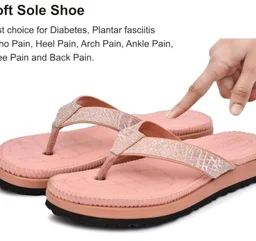 HEALTH FIT Ortho Care Light weight with Super Extra Soft Anti-Skid Doubleu Flip-Flops for women Slippers/Fancy Doctor Chappal & Footwear 336 - 10