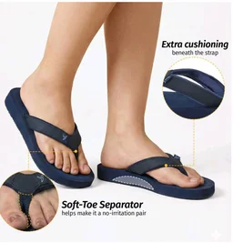 YOHO ArchFlex orthopedic slippers for women | Arch support for pain relief | Soft, Anti-Skid, lightweight | comfortable padded straps flip flops for Everyday - 10