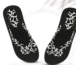Women's Black and White Cheetah Print Platform Wedge Flip Flop Slippers with Bow Strap EVA Open Toe Footwear for Casual Wear - 11