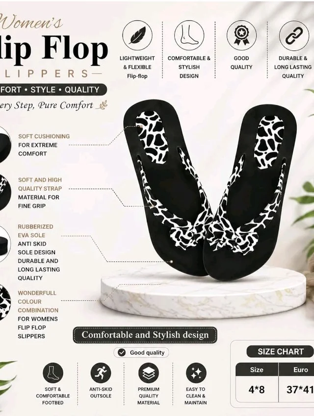 Women's Black and White Cheetah Print Platform Wedge Flip Flop Slippers with Bow Strap EVA Open Toe Footwear for Casual Wear - 11