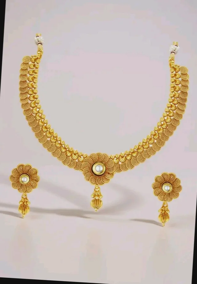 Sukkhi Eye-Catchy Jalebi Design Gold Plated Necklace Set For Women