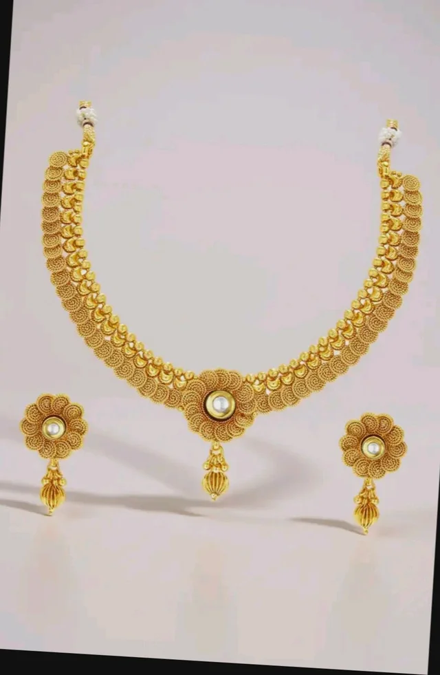 Sukkhi Eye-Catchy Jalebi Design Gold Plated Necklace Set For Women