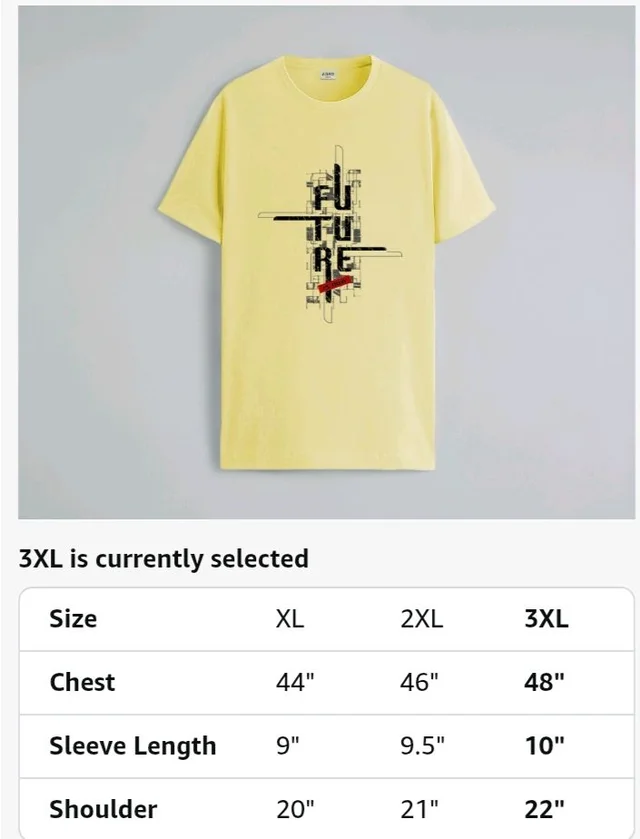 ADRO Men's Graphic Printed 100% Cotton T-Shirt - Regular Fit, Printed T-Shirts for Men
- 4XL